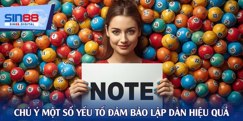 Chú ý một số yếu tố đảm bảo lập dàn hiệu quả